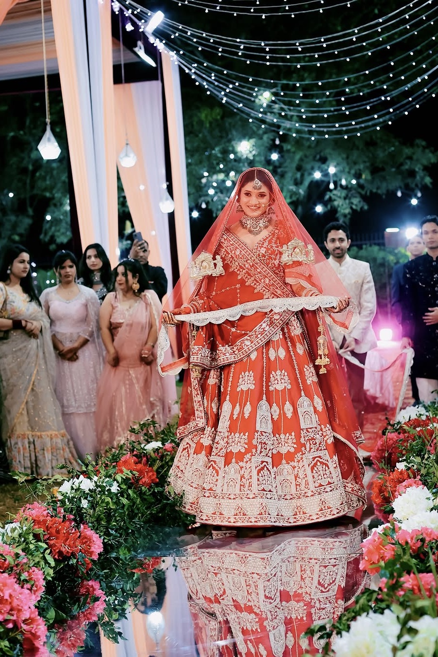 Red Lehenga with Gold Zari Work7