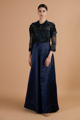 Midnight Blue Embellished Gown