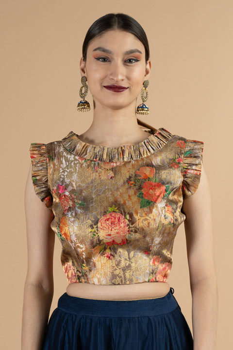 Floral Ruffled Blouse