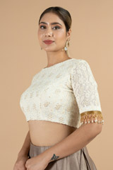 White Solid Colour BlouseDSC07203