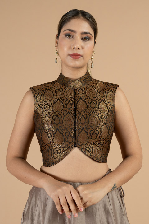 Black Halter Neck Blouse