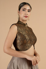 Black Halter Neck BlouseDSC07062