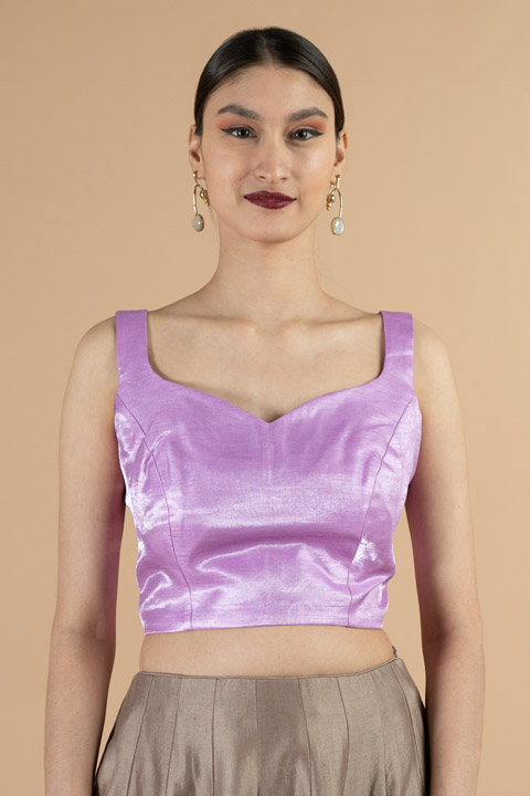 Lavender Solid Blouse