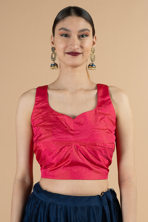 Maroon Sleeveless Blouse