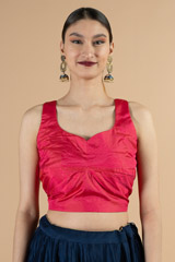 Maroon Sleeveless Blouse