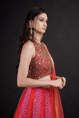 Pink Sequin Embellished Lehenga_DSC6419