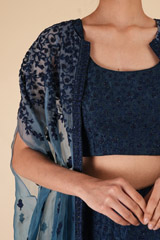 Midnight Blue Embellished LehengaDSC05999