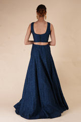 Midnight Blue Embellished LehengaDSC06018