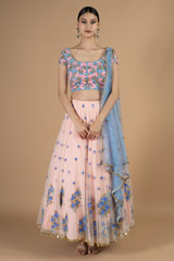Rose Quartz Tulle LehengaDSC08786