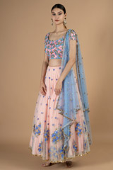 Rose Quartz Tulle LehengaDSC08787