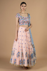 Rose Quartz Tulle LehengaDSC08790