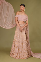 Old Rose Embroidered Lehenga