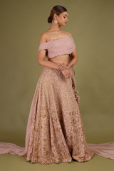 Old Rose Embroidered LehengaDSC07072