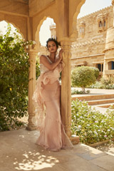 Ruffle Skirt Saree with Blouse