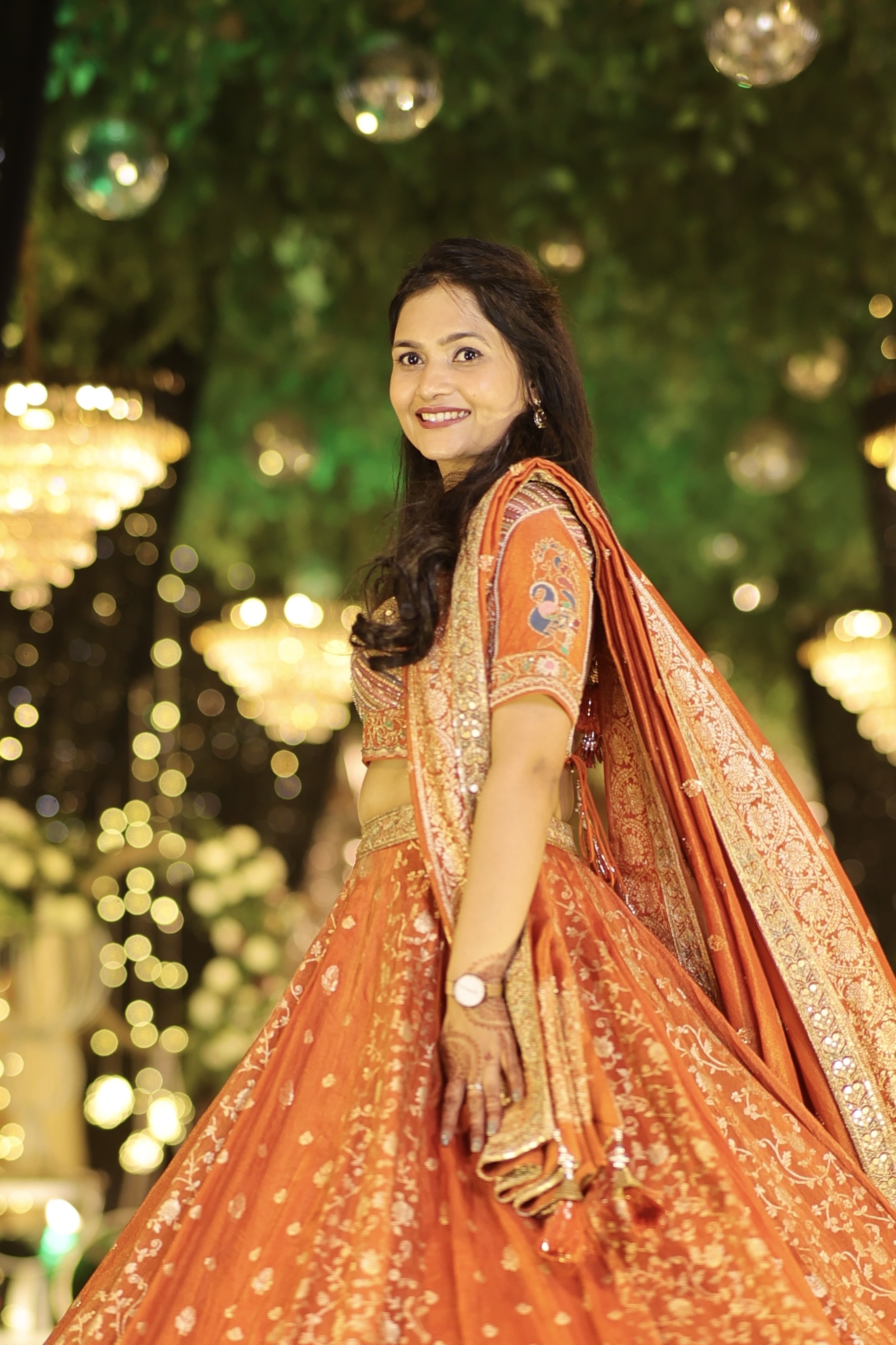 Orange Embellished Lehenga3
