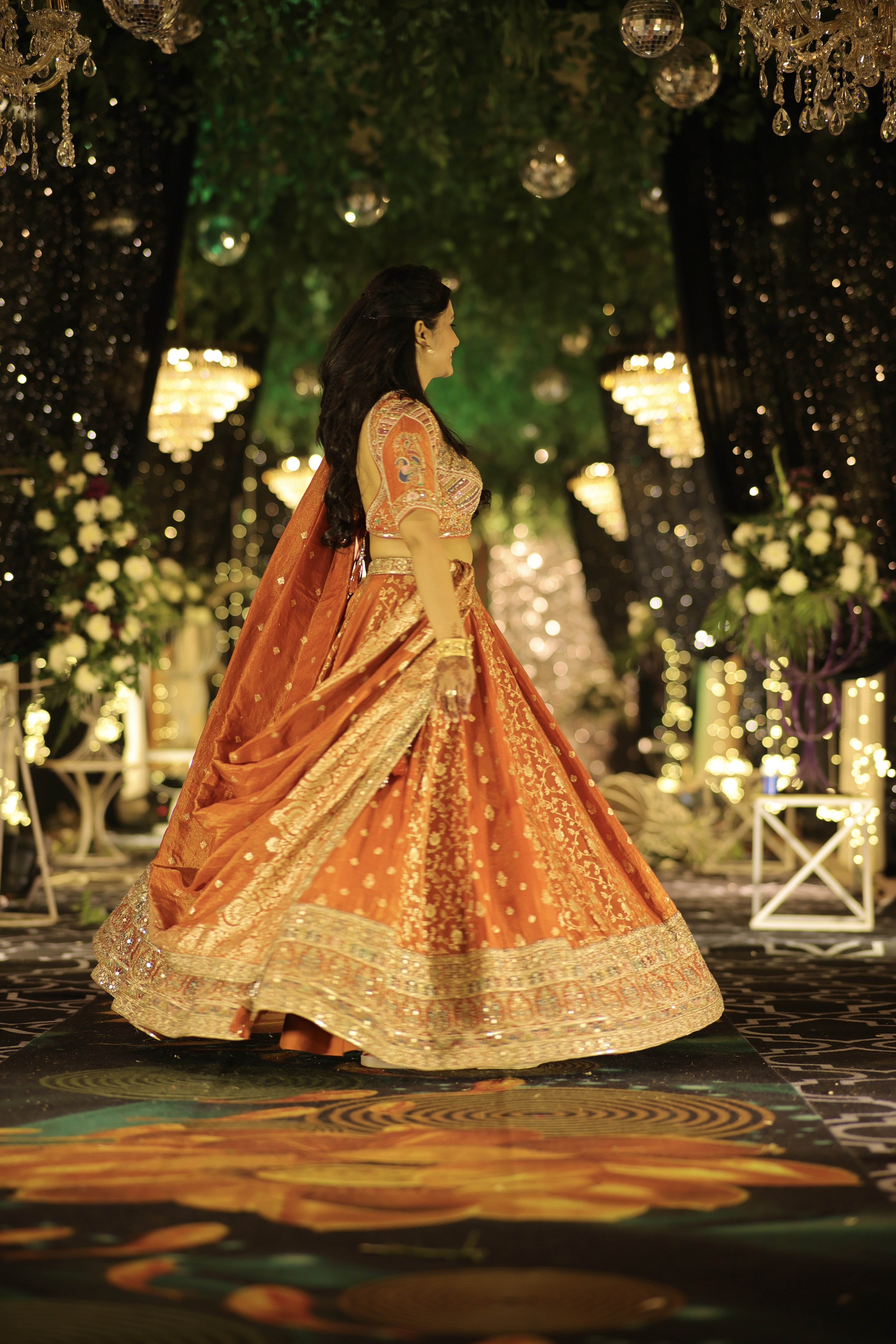 Orange Embellished Lehenga4