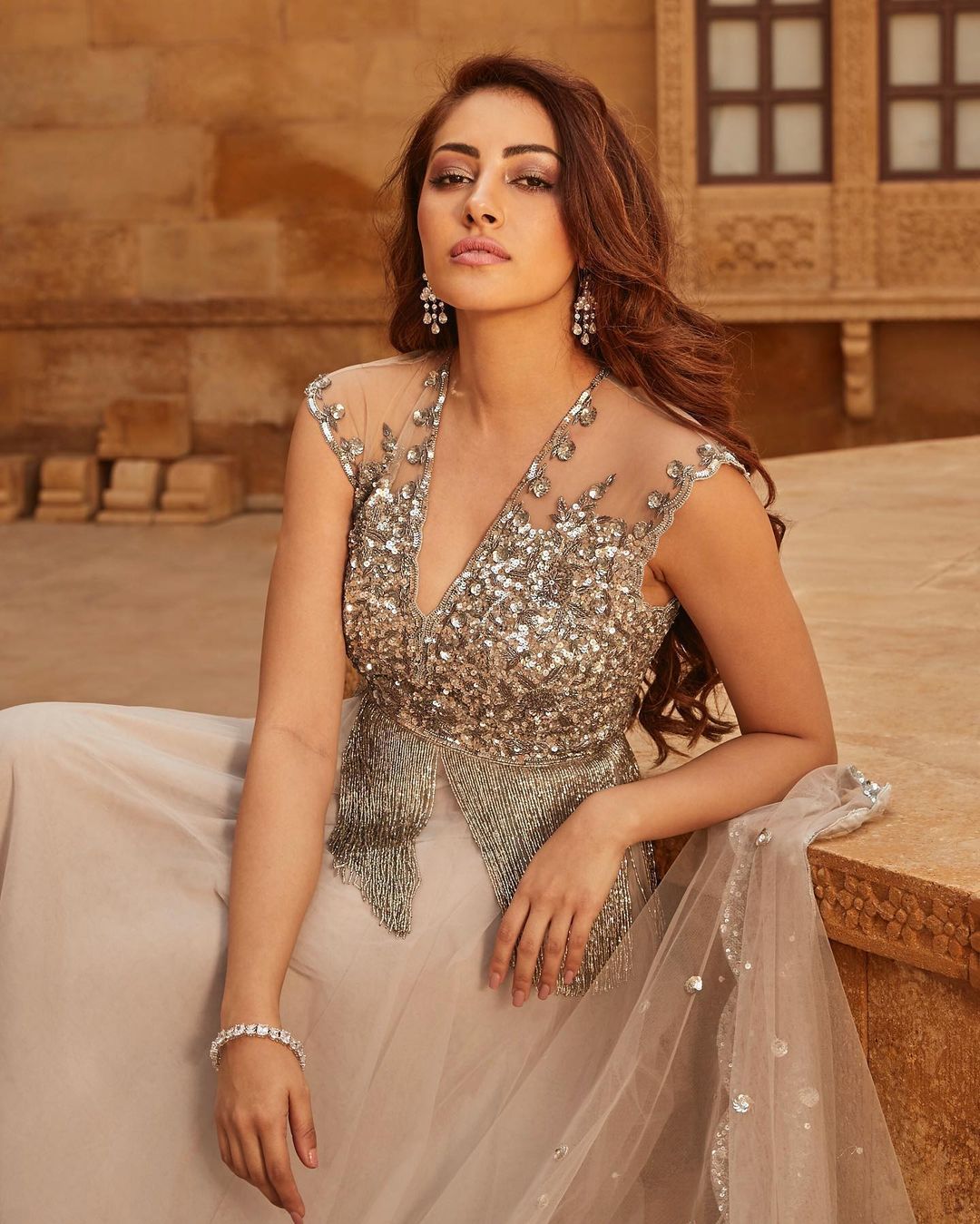 Silver Tassel Anarkali4