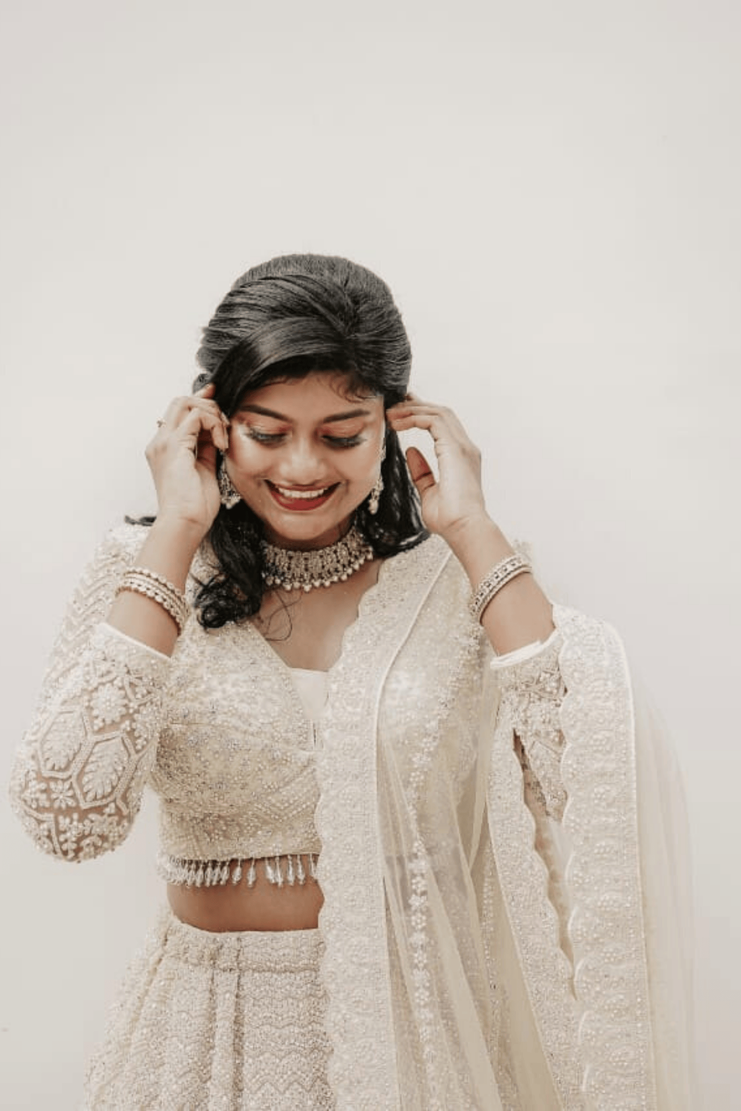 Beige Soft Shimmer Lehenga With Thread Work Embroidery3