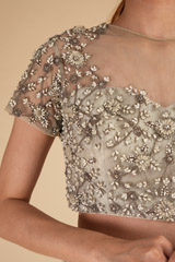 Silver And Grey Pearl Work LehengaDSC00172