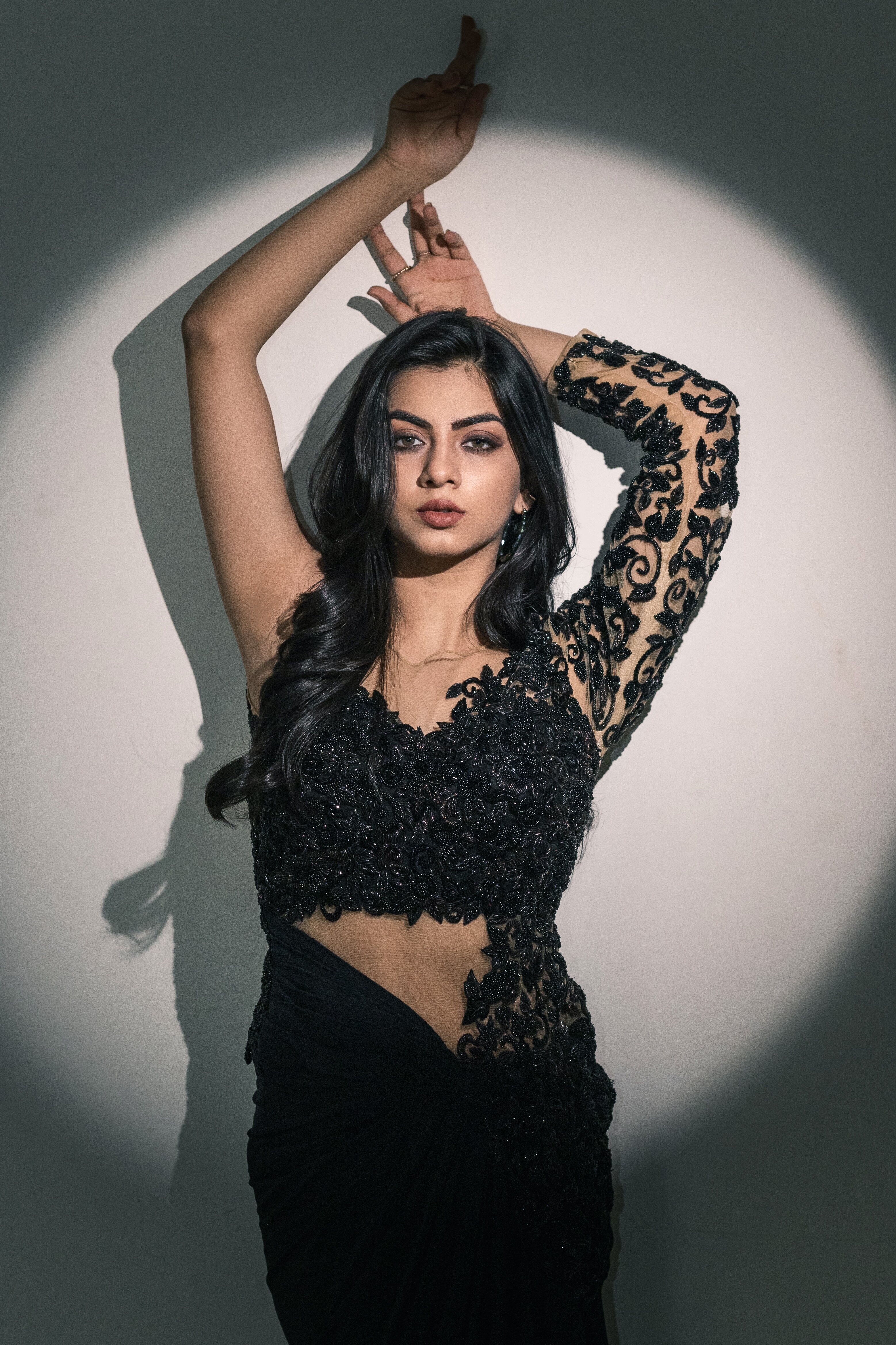 Black Side Draped Gown