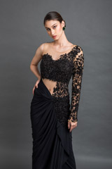 Black Side Draped Gown_DSC5021-Edit