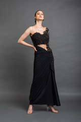 Black Side Draped Gown_DSC5022-Edit