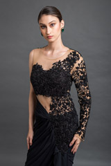 Black Side Draped Gown_DSC5046-Edit