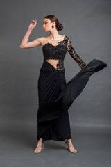 Black Side Draped Gown_DSC5059-Edit