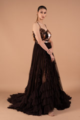 Ruffled Gown with Waist Cut OutsDSC01671