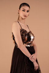Ruffled Gown with Waist Cut OutsDSC01672