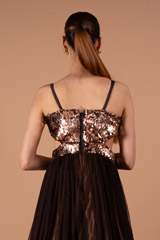 Ruffled Gown with Waist Cut OutsDSC01674