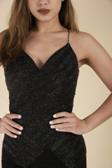 Black Back Cut Out Gown_DTR2027