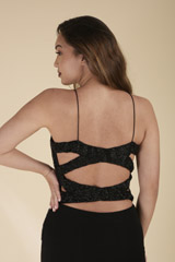 Black Back Cut Out Gown_DTR2031