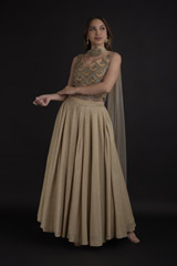 Golden Tasseled Lehenga Set955_video