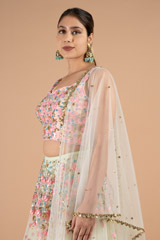Mint Green Tulle Lehenga SetDSC01288