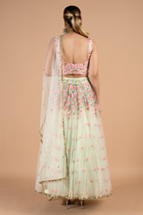 Mint Green Tulle Lehenga SetDSC01300