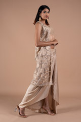 Beige Bustier Drape Skirt  JacketDSC08749