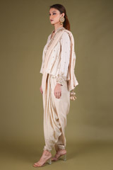 Foil Printed Top And Dhoti SetDSC03538