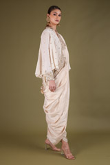 Foil Printed Top And Dhoti SetDSC03541