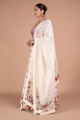 Ivory Printed Kalidar AnarkaliDSC07773