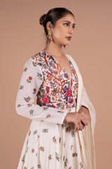 Ivory Printed Kalidar AnarkaliDSC07774