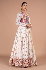 Ivory Printed Kalidar AnarkaliDSC07775