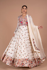 Ivory Printed Kalidar AnarkaliDSC07778