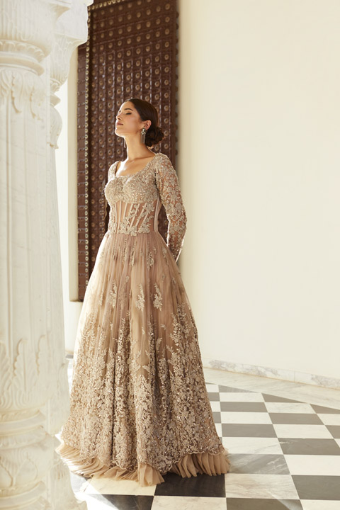 Fully Embellished Corset Gown