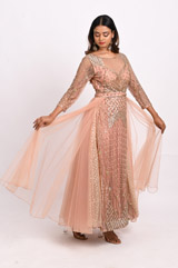 Dusty Pink Belted Gown