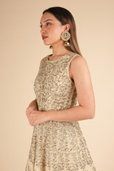 Beige Jaal Embroidered GownDSC01955