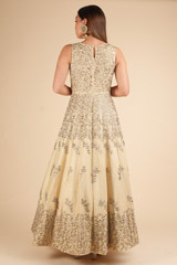 Beige Jaal Embroidered GownDSC01959