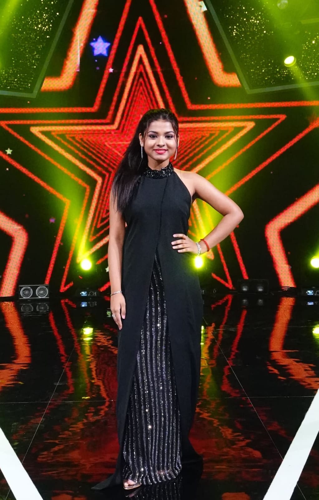 Cape With Embellished Skirt