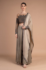 Gunmetal Hand Embellished Sharara SetDSC07392