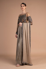 Gunmetal Hand Embellished Sharara SetDSC07399